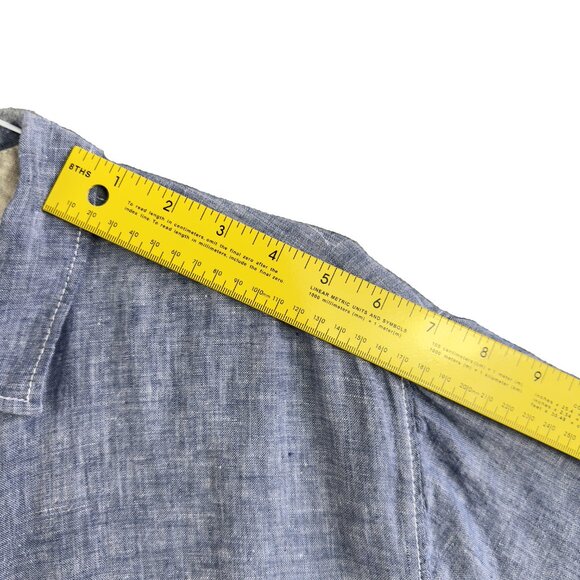 Tommy Bahama 100% Linen Short-Sleeve Camp Shirt – Light Blue Large, Resort Style - Picture 7 of 14